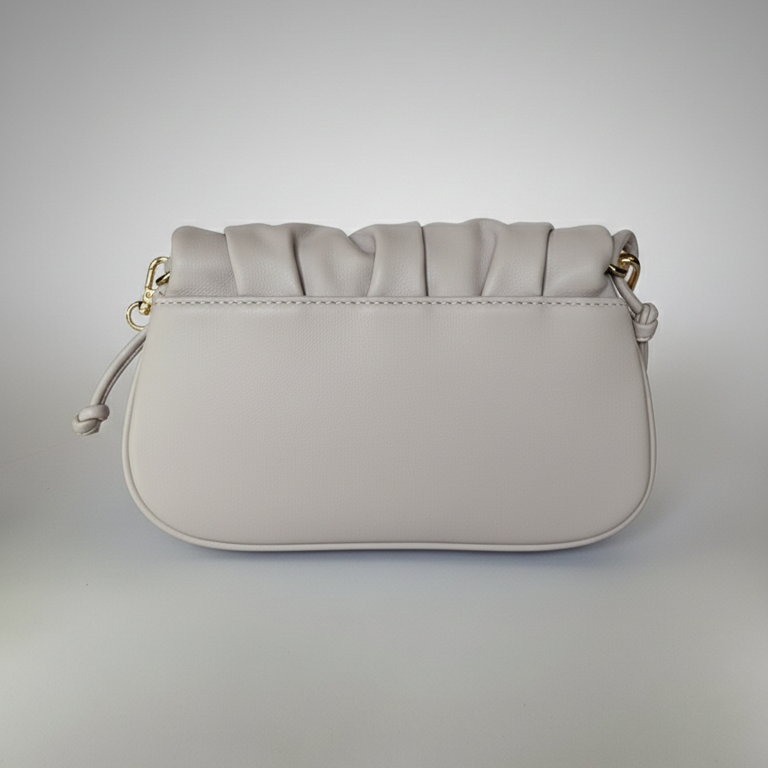 Soft Cloud Dumpling Bag with Crystal Bead Chain