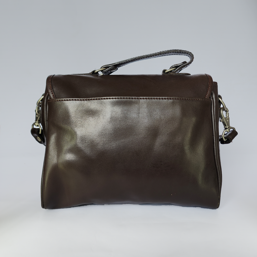 Classic Chocolate Brown Flap Crossbody Bag