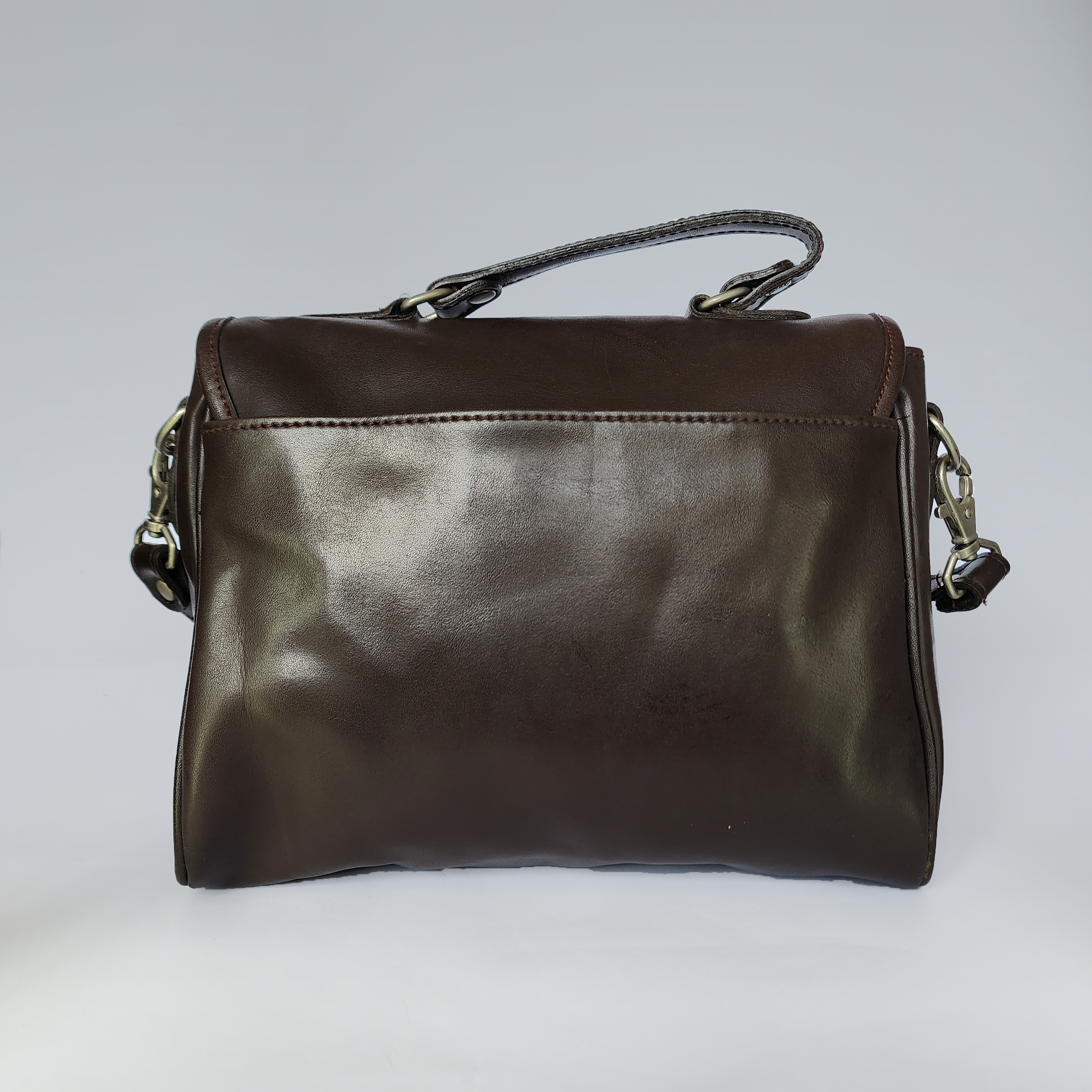 Classic Chocolate Brown Flap Crossbody Bag