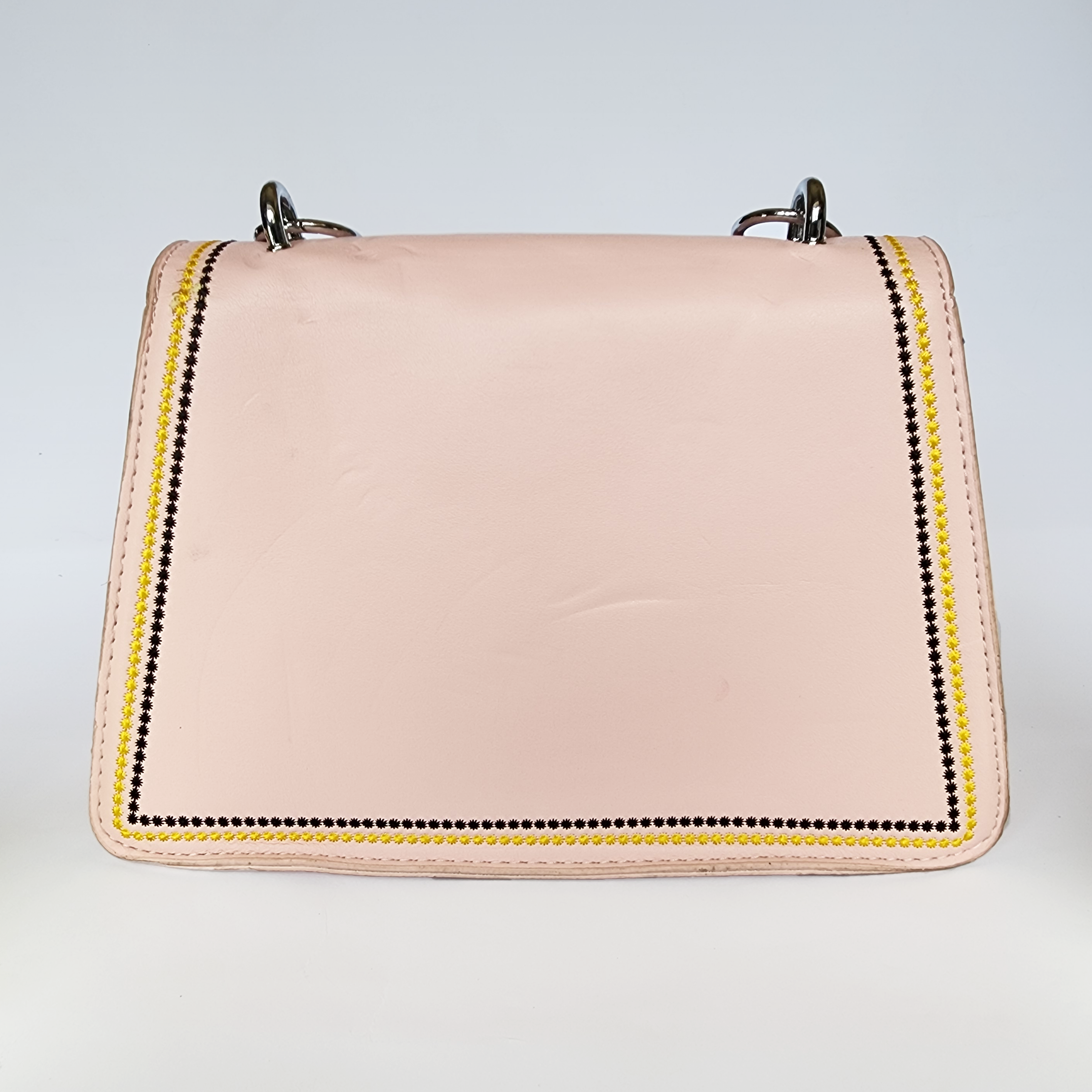 Charles & Keith Embroidered Flap Bag in Soft Pink