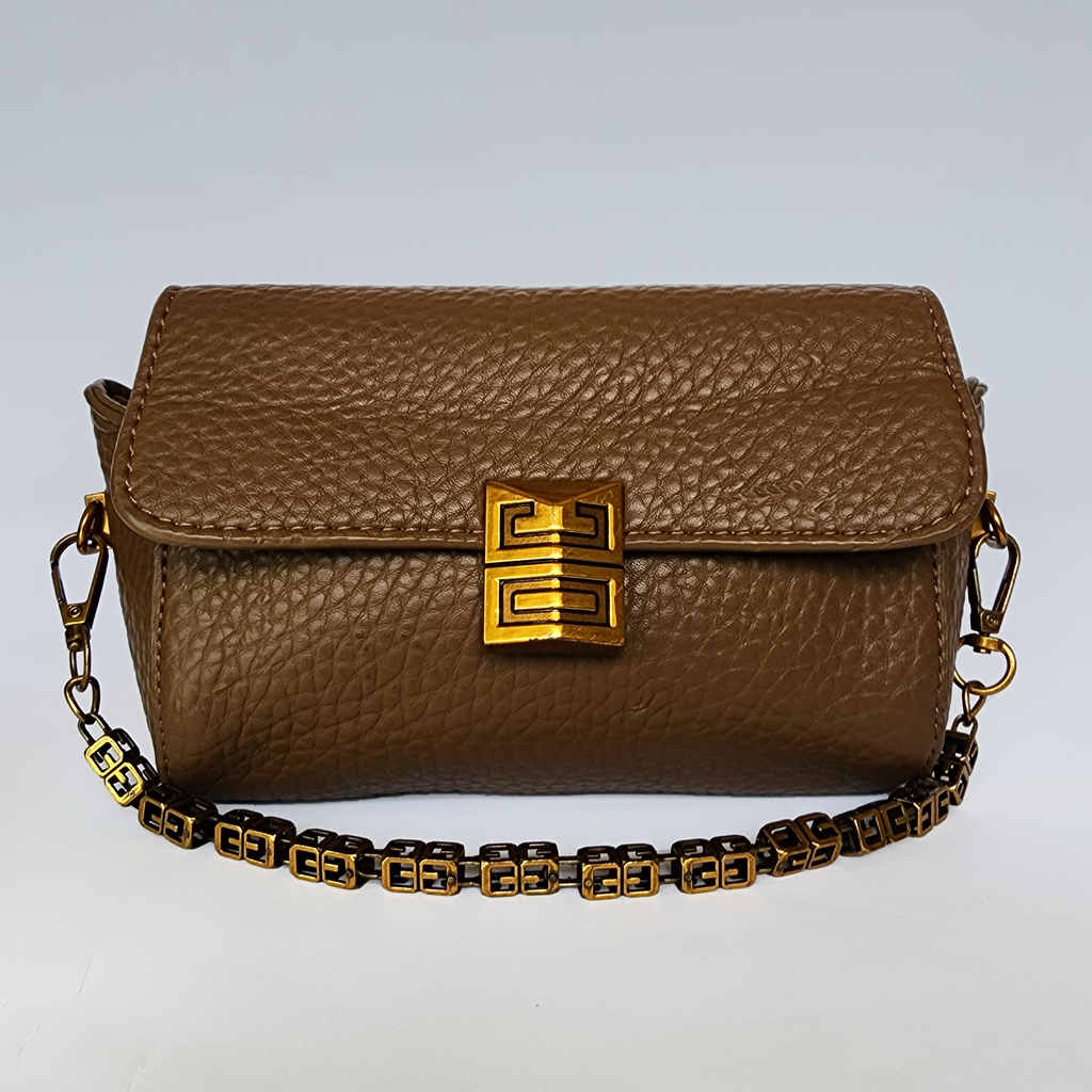 The "Toffee Pebble" Geometric Statement Bag