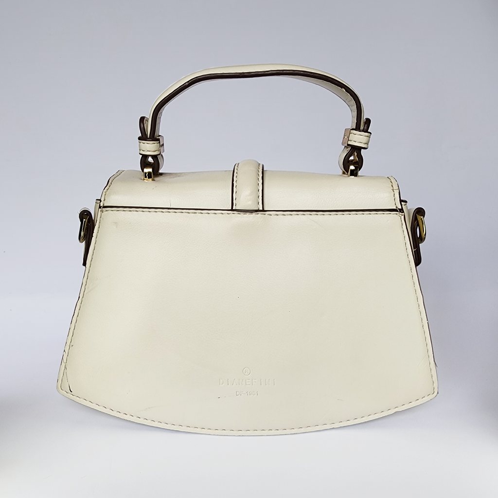 The Dianefini Contrast-Trim Lady Bag