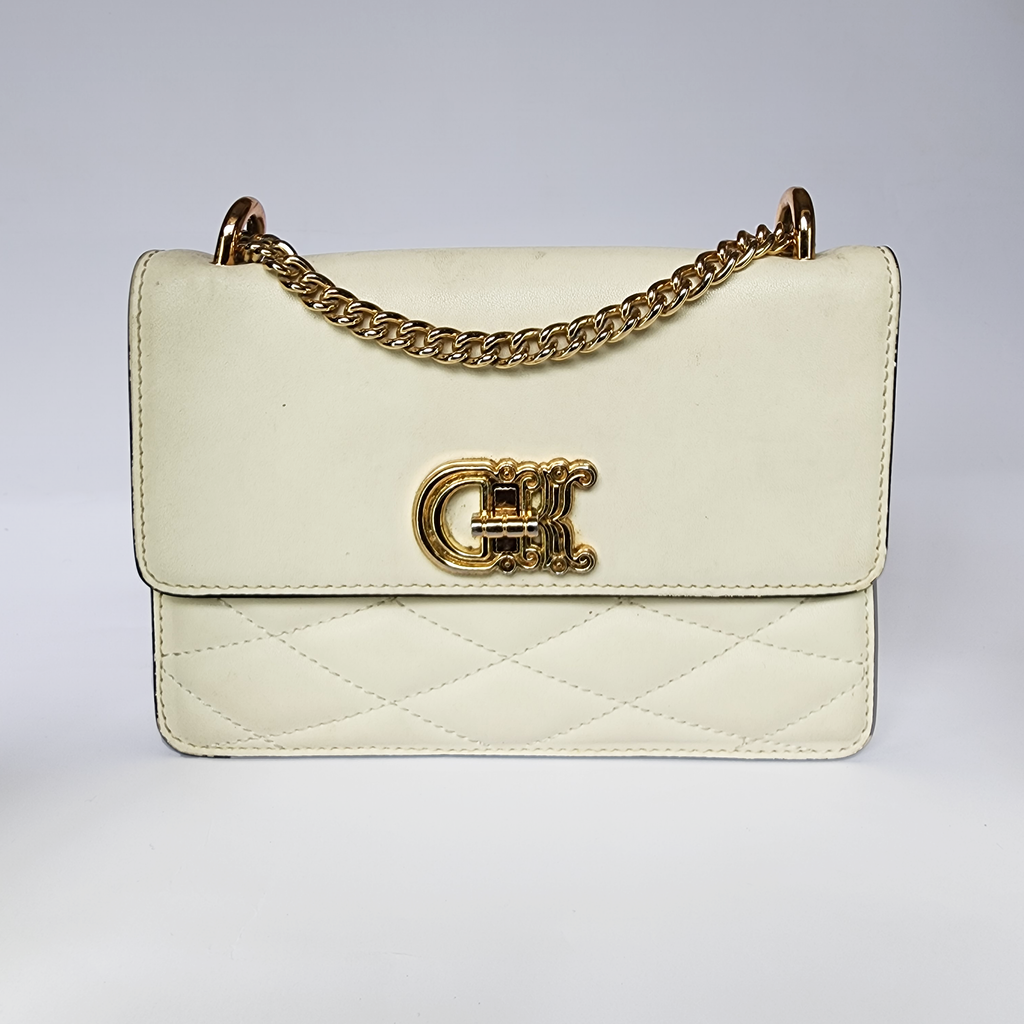 Luxe Quilted Crossbody with Statement Gold Clasp