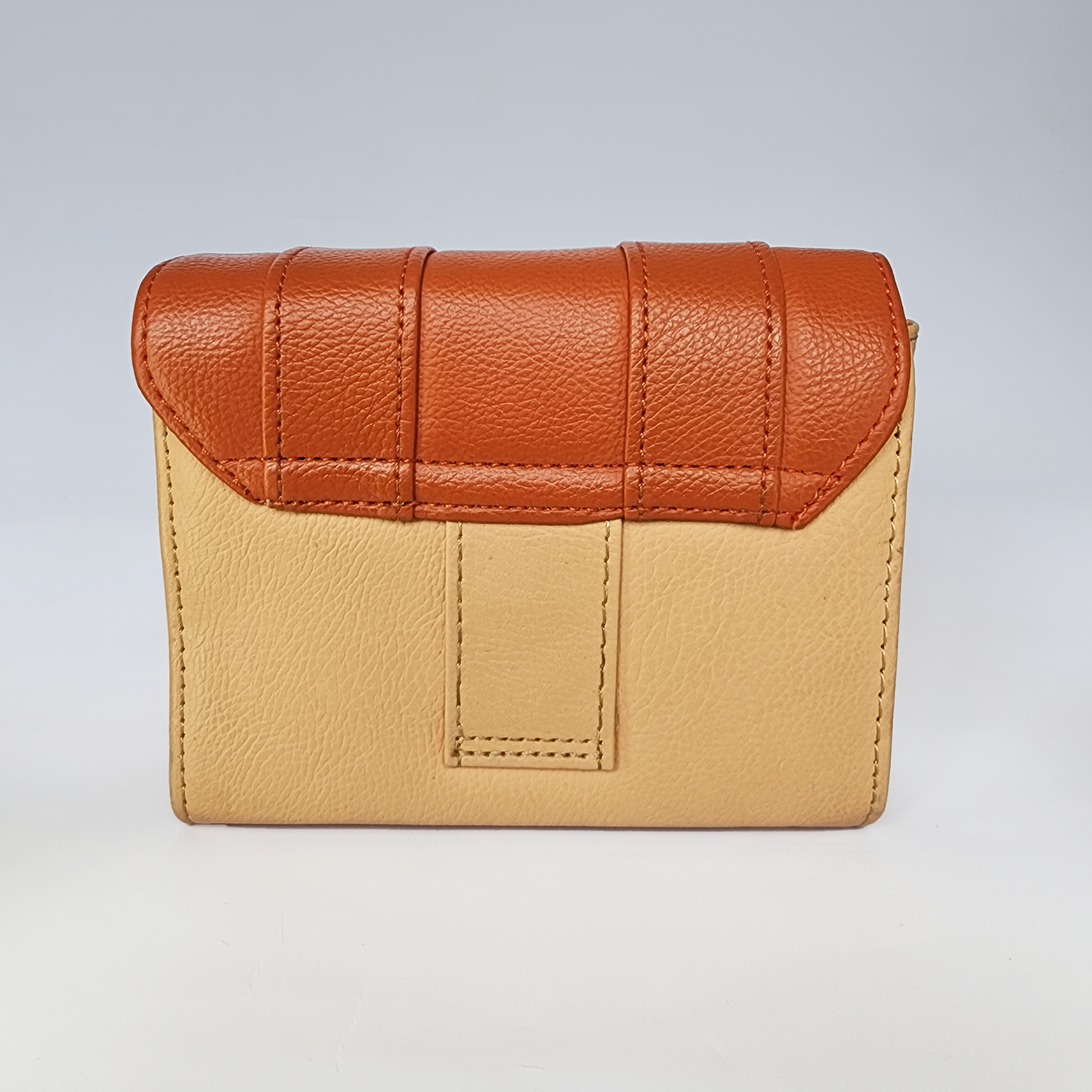 Terracotta & Tan Pebbled Box Bag