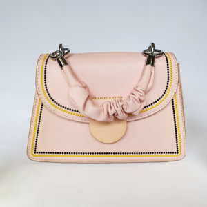 charles & keith embroidered flap bag in soft pink