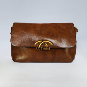 losyahs tan faux leather flap shoulder bag – timeless elegance