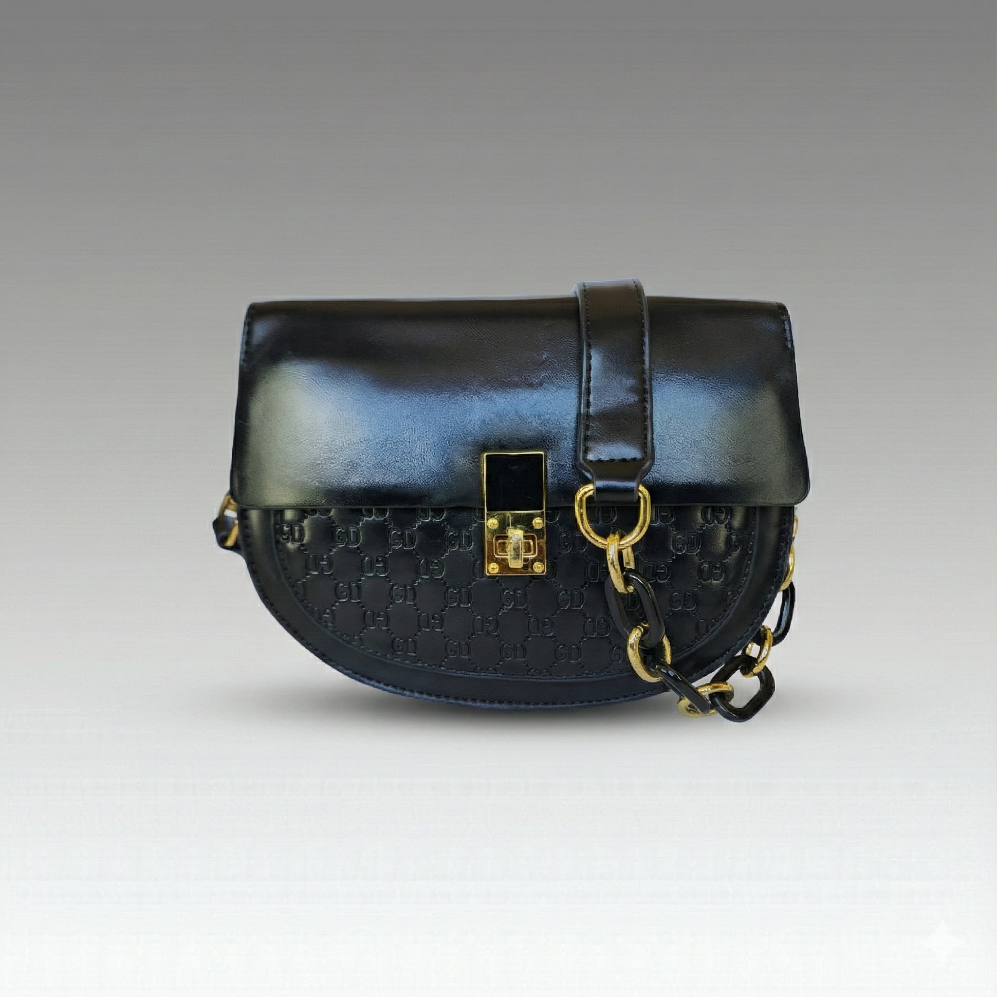 the noir monogram saddle bag – edgy & bold the noir monogram saddle bag – edgy & bold