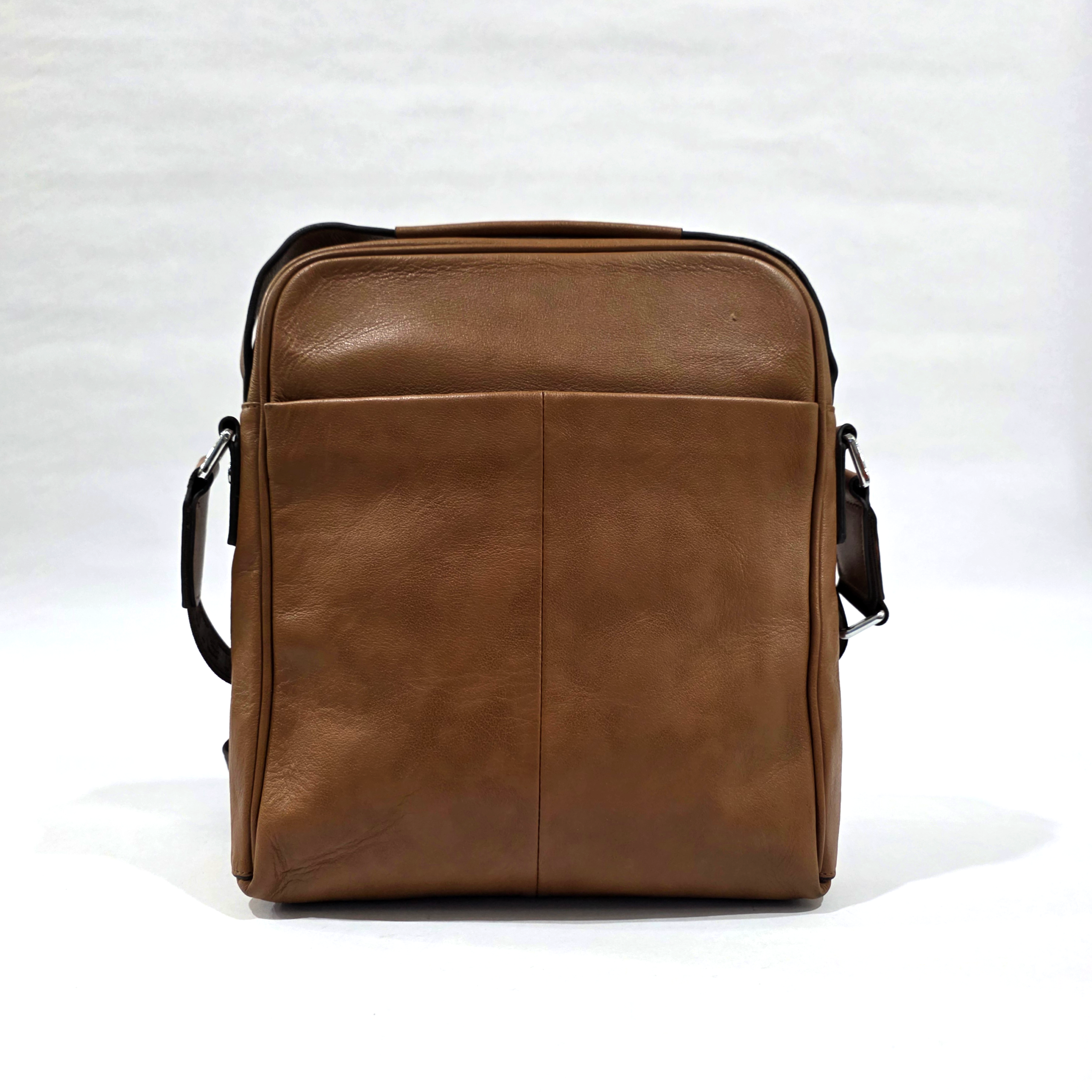 pre loved feger brown textured vertical messenger crossbody bag pre loved feger brown textured vertical messenger crossbody bag