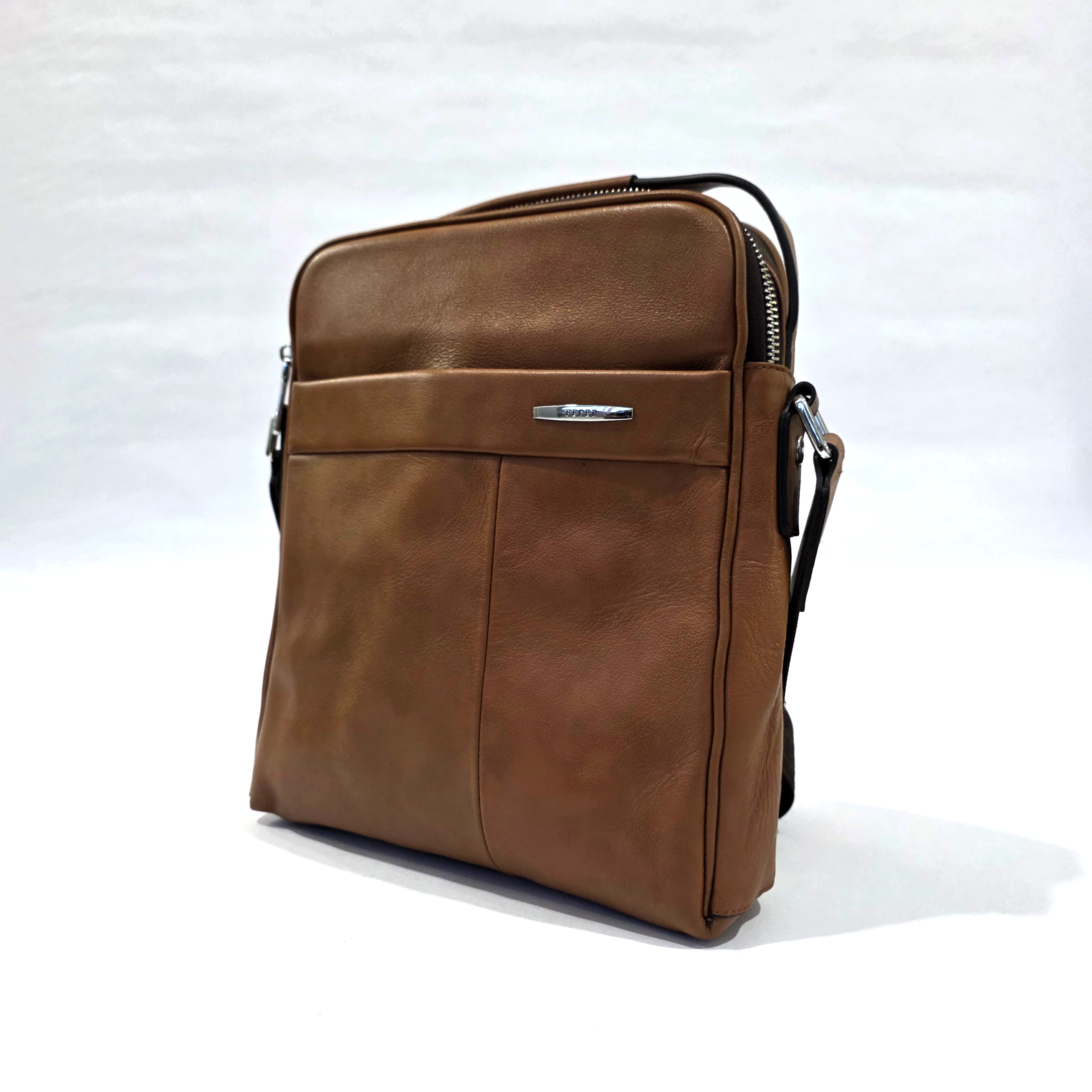 pre loved feger brown textured vertical messenger crossbody bag pre loved feger brown textured vertical messenger crossbody bag